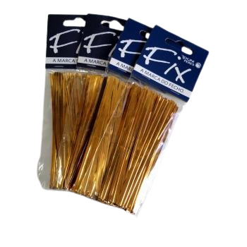 AMARRILHO DOURADO 11 CM  C/100 UNS