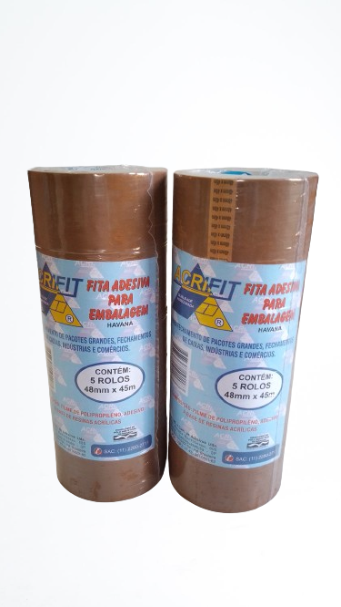 FITA ADESIVA 48X45  MARROM  C/05 UNID.    PCT