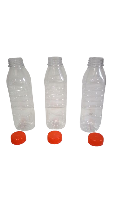 GARRAFA PLASTICA 500 ML TRANSPARENTE C/100 UNID. FARDO