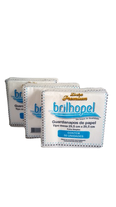 GUARDANAPO BRILHOPEL 29,5X29,5   C/1000 UNID.(20X50)  PCT