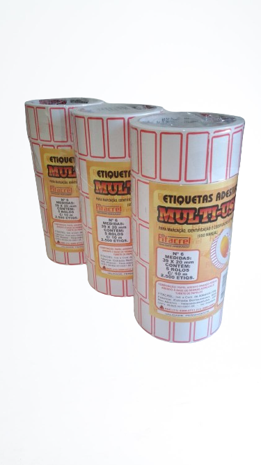 ETIQUETA MULTIUSO  Nº 06   C/5 ROLOS   PCT
