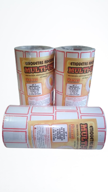 ETIQUETA MULTIUSO  Nº 07   C/4  ROLOS   PCT