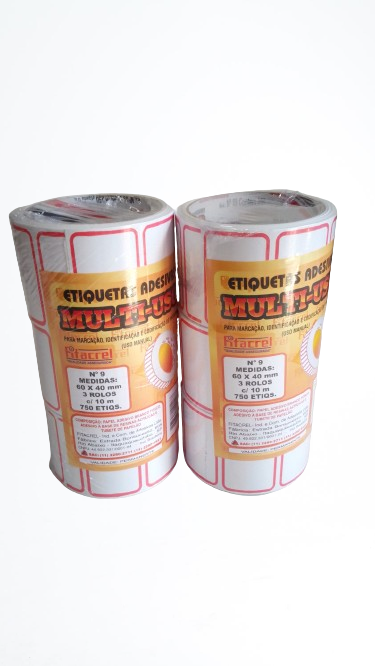ETIQUETA MULTIUSO  Nº 09   C/3  ROLOS   PCT