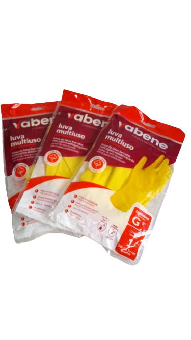 LUVA LIMPEZA AMARELA GRANDE   PCT  C/ 1 PAR