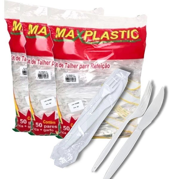 MAXPLASTIC  KIT  GARFO E FACA    C/50UNID.   PCT