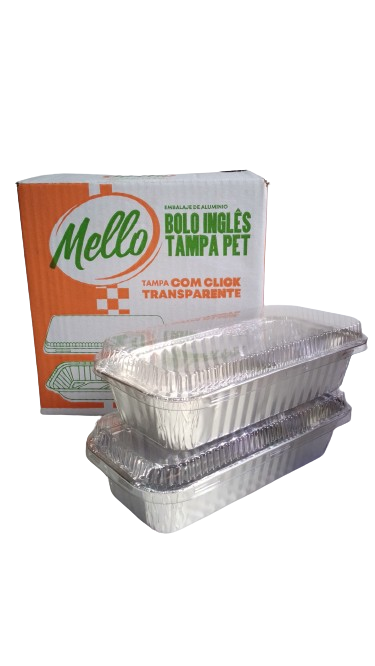 MELLO  FORMA BOLO INGLES C/TAMPA PET    C/50 UNID. CAIXA