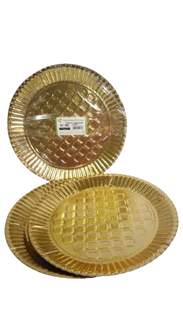 PRATO LAMINADO OURO  Nº 05  C/10 UNID.  PCT