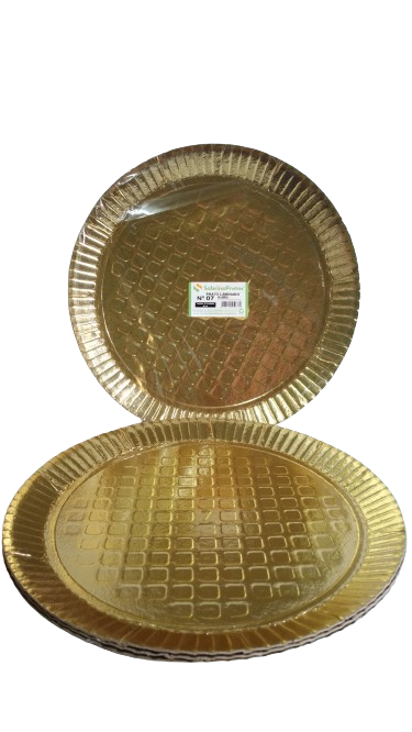 PRATO LAMINADO OURO  Nº 07  C/10 UNID.  PCT