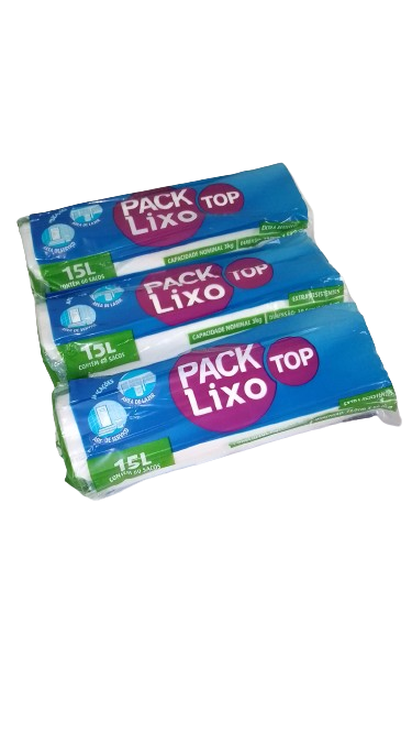 SACO DE LIXO  BRANCO 15 lts (rolo)   c/60 UNID.   PCT