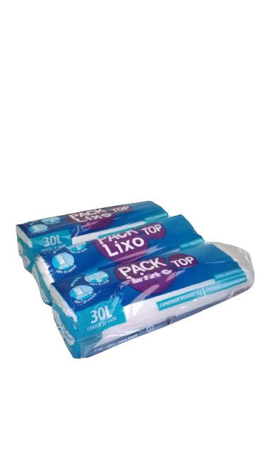 SACO DE LIXO  BRANCO  30 lts (rolo)   c/30 UNID.   PCT