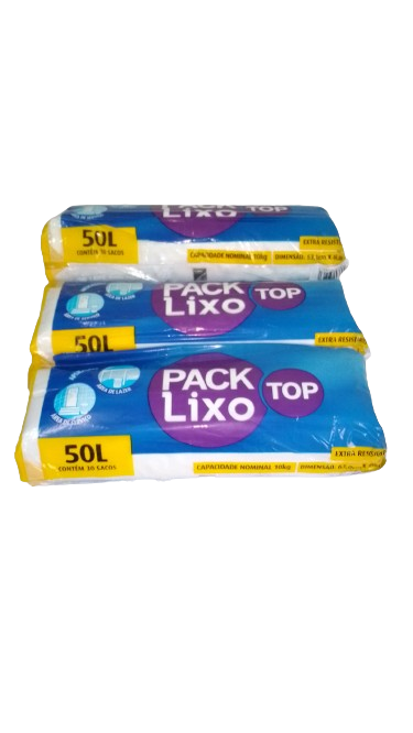 SACO DE LIXO  BRANCO 50  lts (rolo)   c/30 UNID.   PCT
