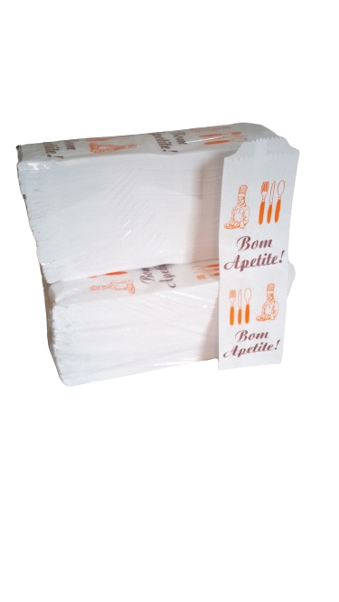 SACO DE  PAPEL KRAFT BCO  P/TALHER     C/500 UNID.  PCT