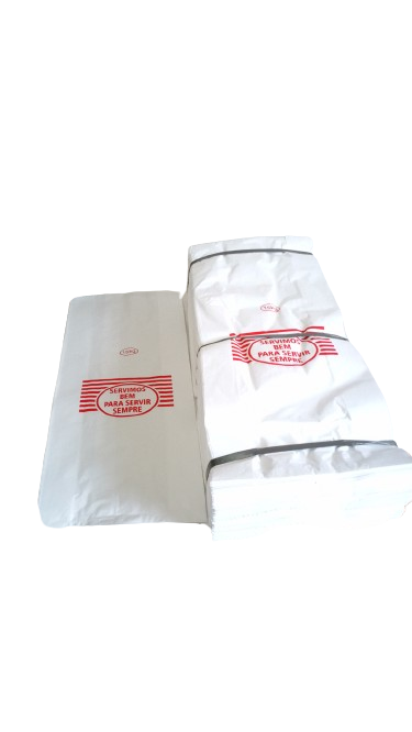 SACO DE  PAPEL KRAFT BCO  15 KG  C/500 UNID.  (SERVIMOS BEM ) GR. 35