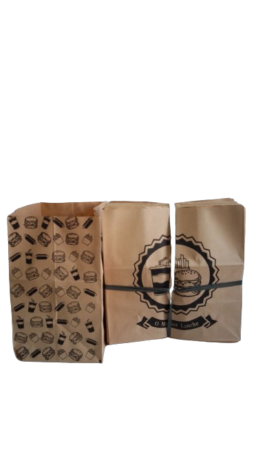 SACO PAPEL SOS LANCHES  IMPRESSO  TAMANHO  GG  C/100 UNID.     PCT DELIVERY