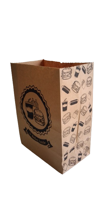 SACO PAPEL SOS LANCHES  IMPRESSO  TAMANHO  GRANDE  C/100 UNID.   PCT DELIVERY