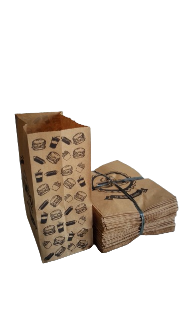 SACO PAPEL SOS LANCHES  IMPRESSO  TAMANHO  PEQUENO    C/100 UNID.   PCT DELIVERY