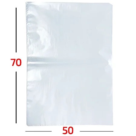 SACO PLASTICO VIRGEM P.E  50x70   ESP. 0,8    C/ 01 KG   PCT
