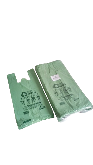 Sacola  Plastica verde  modelo   38X48  C/ 2 KG       PCT