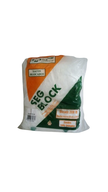 SEGPLAST SACO PLASTICO  BLOCADO 20X30  (MILHEIRO)
