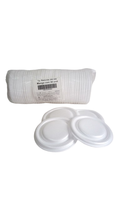 ULTRA TAMPA P/POTE ISOPOR 200/300  ML  C/50 UNID.   PCT