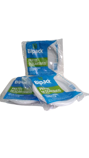 BIPACK PRATO PR15  BRANCO   C/10 UNID. PACOTE