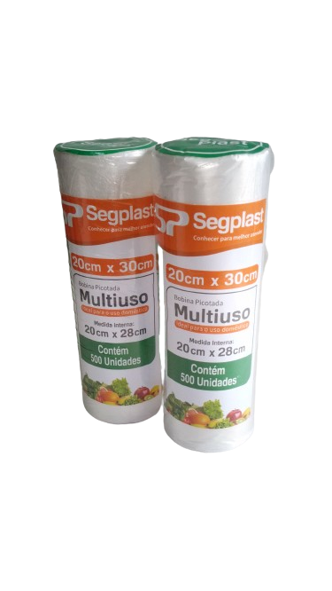 SEGPLAST BOBINA PICOTADA 20X28 PÇ C/500 SACOS