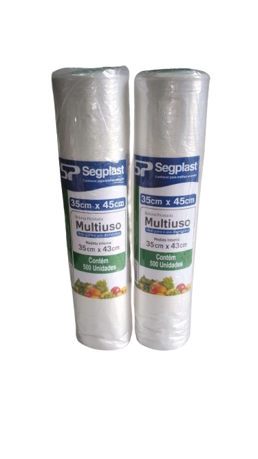 SEGPLAST BOBINA  PICOTADA  35X43  PÇ  C/500  SACOS