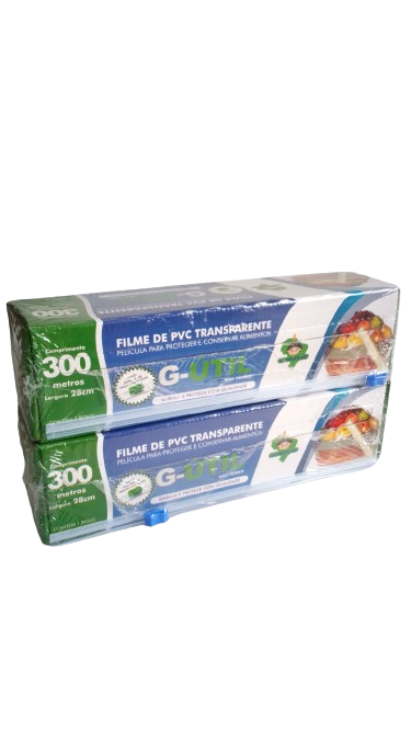 BOBINA  PVC.  C/TRILHO CORTANTE   28X300 MTS  =   CAIXA