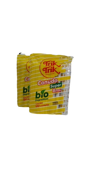 TRIK CANUDO BIODEGRADAVEL SUPER  BLACK  C/120 UNID.  PCT