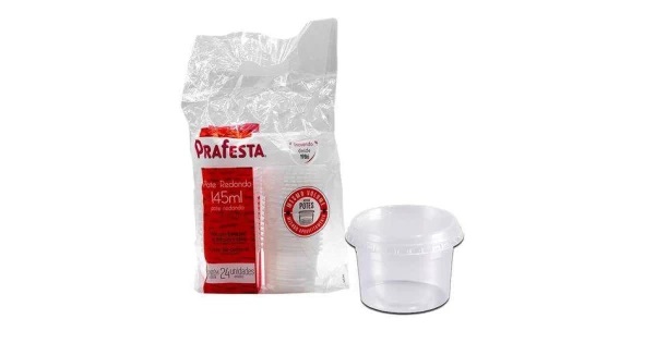 PRAFESTA POTE REDONDO 145 ML C/ SOBRETAMPA 24 UNID. 8416