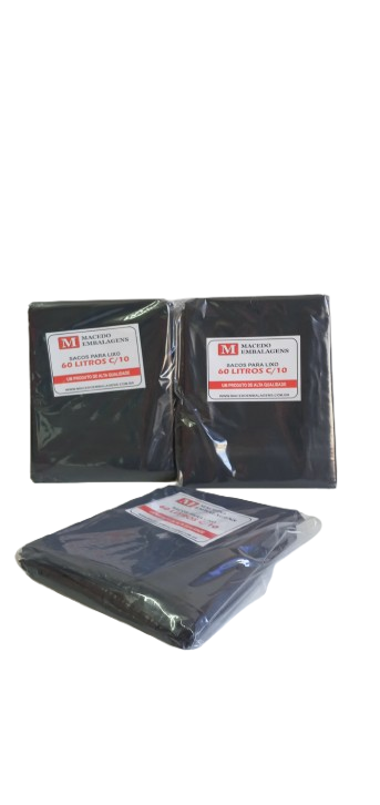 SACO DE LIXO  60 LTS PRETO  C/10 UNID.  PCT
