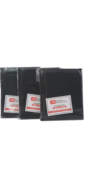 SACO DE LIXO  40 LTS PRETO  C/10 UNID.  PCT