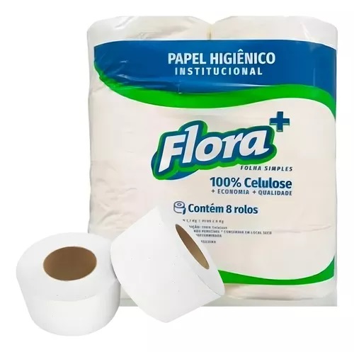 HIGIENICO BOBINA FLORA   100% CELULOSE (PLUS)  2,0 KG