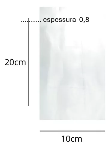 SACO PLASTICO VIRGEM P.E  10X20   ESP. 0,8    C/ 01 KG   PCT