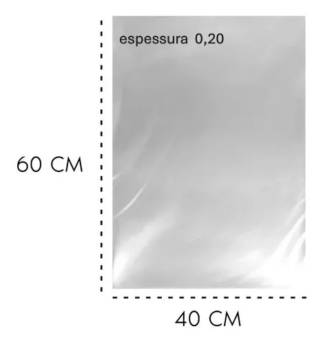 SACO PLASTICO VIRGEM P.E  40x60   ESP. 0,20    C/ 01 KG   PCT