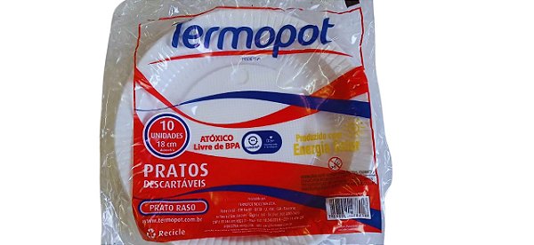 TERMOPOT PRATO PR18   C/10 BRANCO   PCT