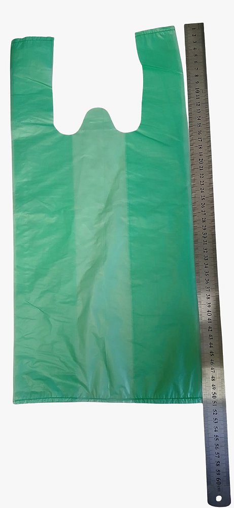 SACOLA VIRGEM 40X50 VERDE  C/2,500 KG.  PCT