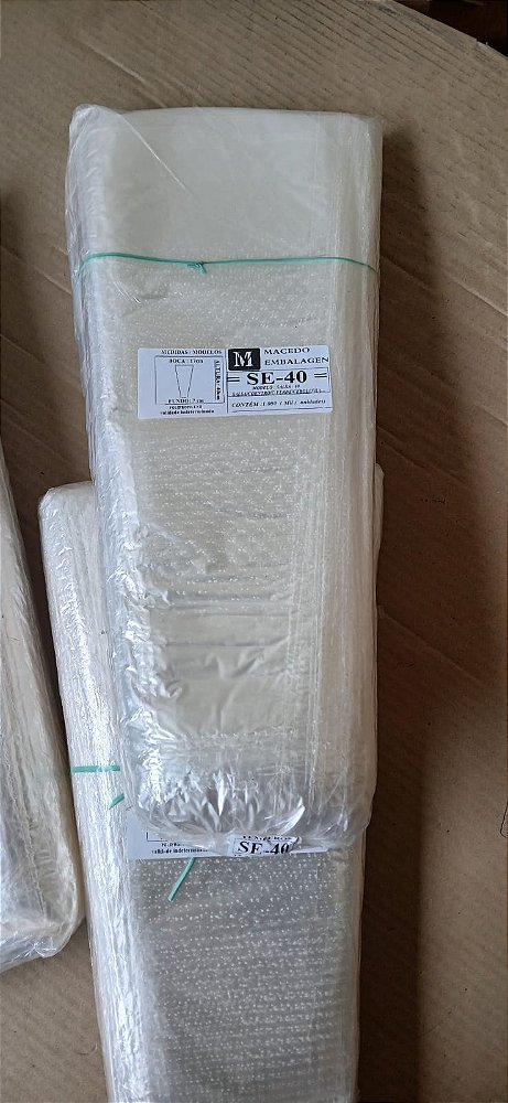 SACO PLASTICO PARA  SALSA / CHEIRO VERDE 40 CM   C/1000 UNID.   PCT  /boca 17 cm