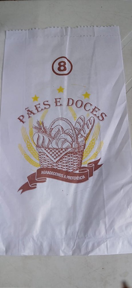 SACO DE PAPEL IRANI BRANCO 04 KG - GR. 35 C/500 UNID. PCT