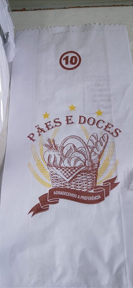 SACO DE PAPEL P/ PAO IRANI BRANCO 05 KG - GR. 35 C/500 UNID. PCT
