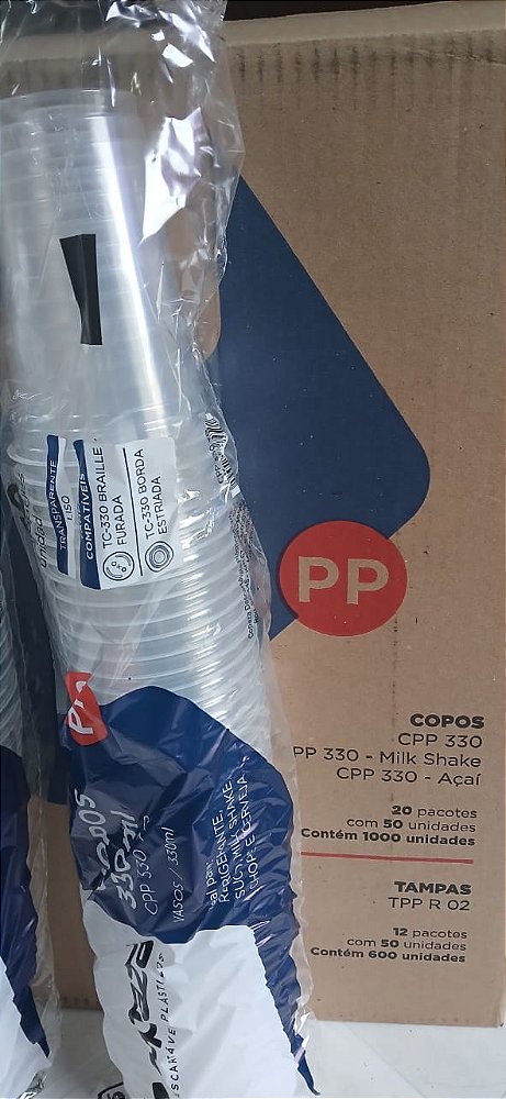 COPAZA COPO PP 330 ML C/1000 UNID 20X50 CX