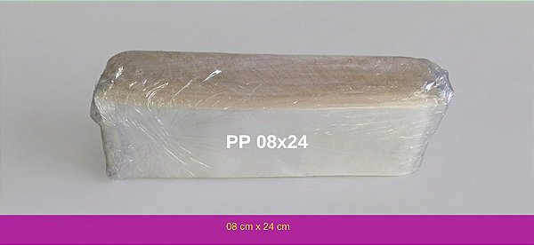 SACO PLASTICO VIRGEM PP 08X24 0,6 (1 kg)
