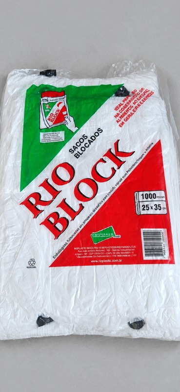 RIOPLASTIC SACO BLOCADO 25X35 MILHEIRO