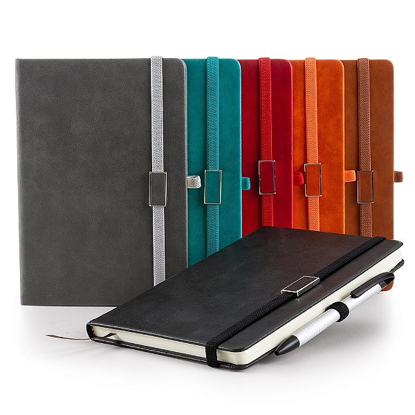 Moleskine Emborrachado Personalizado Sem Pauta - 14cm x 21cm - Tamanho A5