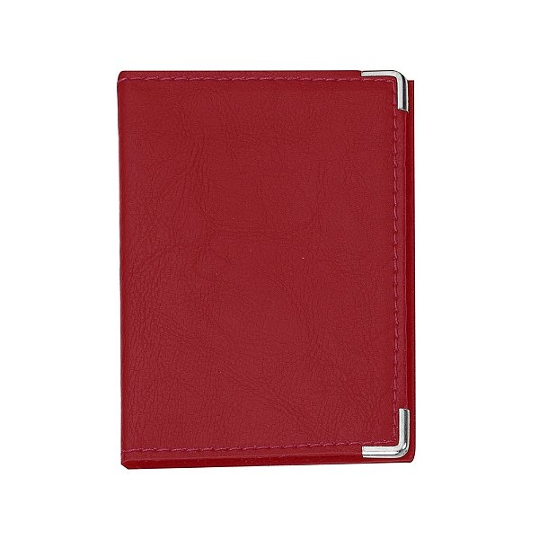 Porta Documento em Couro Sintético detalhe Prata