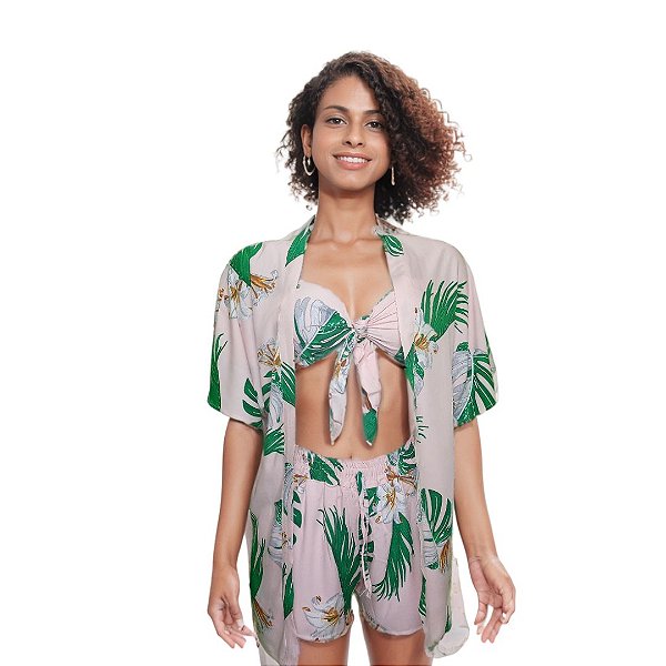 Conjunto Feminino 3 Peças Estampado