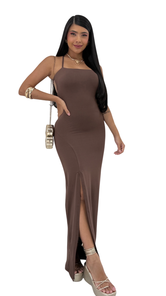Vestido Longo com Alcinha