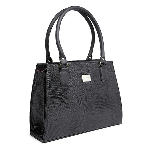 Bolsa Feminina Preta Croco Preto