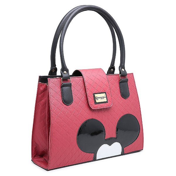 Bolsa Feminina Mickey com Fechamento em Lapela