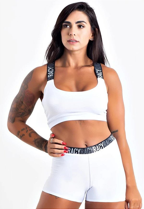 Conjunto Fitness Short + Cropped Elástico